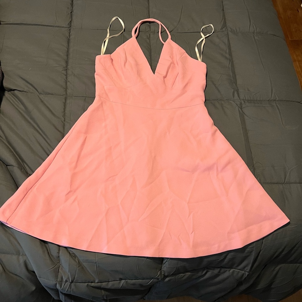 Pink dress! Very cute for formal